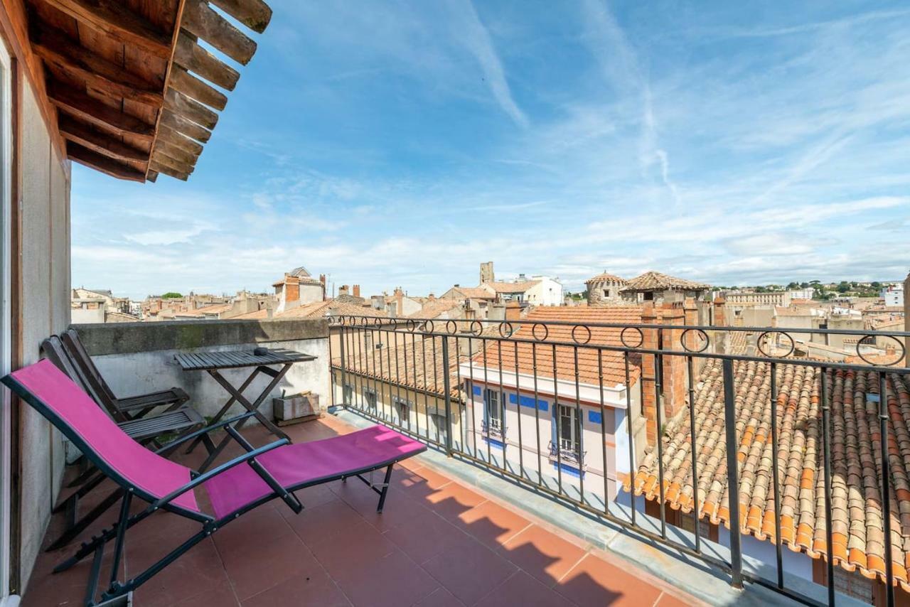 Les Cles De Laure - Wine Loft, Terrasse Et Vue Extraordinaire Sur La Cite Medievale Carcassonne Ngoại thất bức ảnh