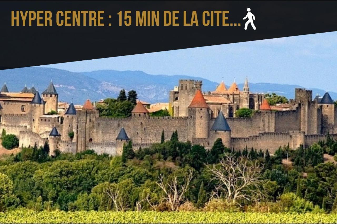 Les Cles De Laure - Wine Loft, Terrasse Et Vue Extraordinaire Sur La Cite Medievale Carcassonne Ngoại thất bức ảnh